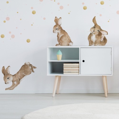 happy rabbits wonderland wallstickers