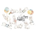 wall stickers set rabbits