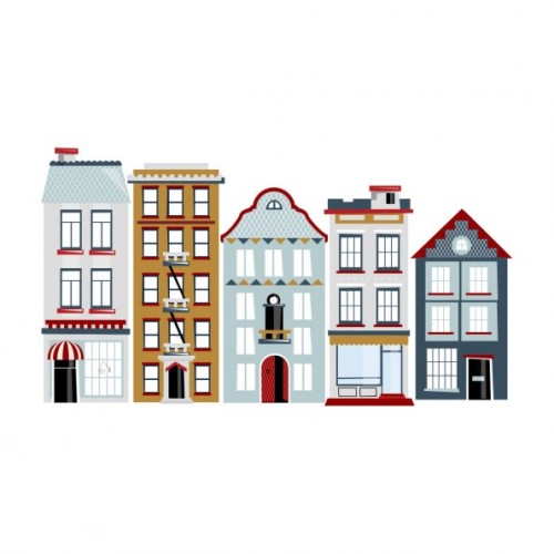 wall sticker houses
