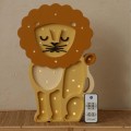 little lights wooden night lamp lion