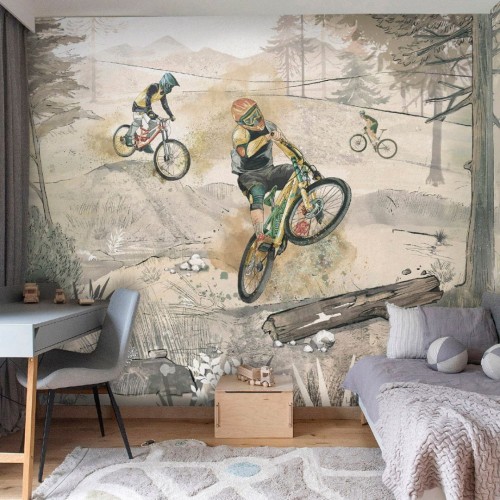 wallpaper for boys bike road