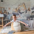 wallpaper for boys room construction site