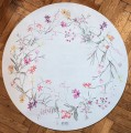 natural rubber round play mat for girls