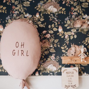 DEKORNIK - WALLPAPER LITTLE SLEEPY ANIMALS NAVY BLUE