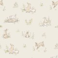 wallpaper rabbits beige