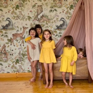 DEKORNIK - WALLPAPER CUTE FOREST ANIMALS LIGHT