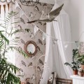 wallpaper birds beige