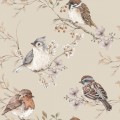 wallpaper birds beige