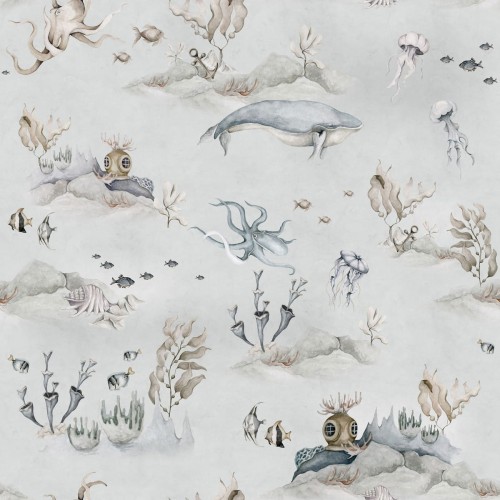 wallpaper underwater world grey