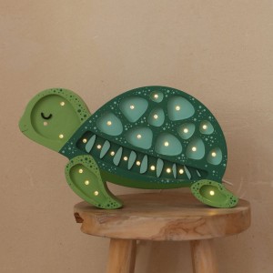 LITTLE LIGHTS -  TURTLE LAMP OCEAN GREEN