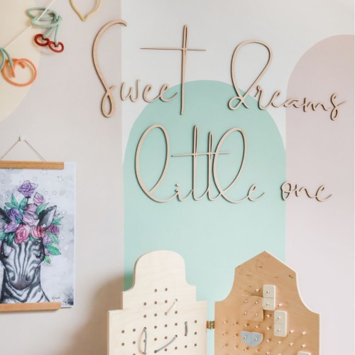 Wooden wall decoration for a baby's room