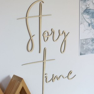 CUT IT NOW - WOODEN INSCRIPTION STORY TIME