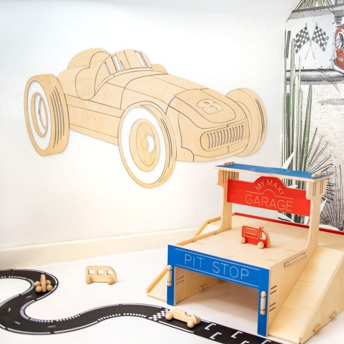 WOODEN WALL DECORATION AUTO RETRO