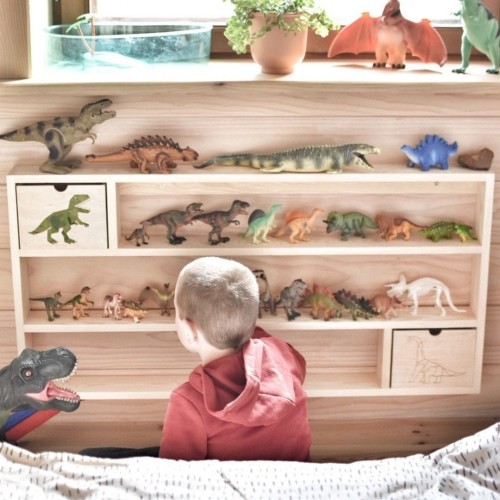 wooden shelf for kids room
