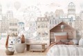 wallpaper for children room tenement house