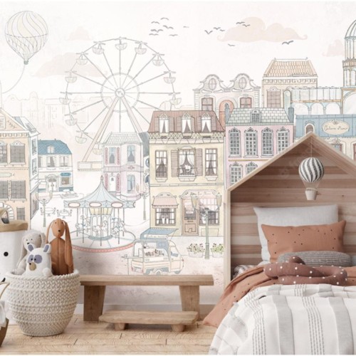 wallpaper for children room tenement house