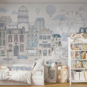 MALUMI - WALLPAPER IN TENEMENT HOUSE BLUE