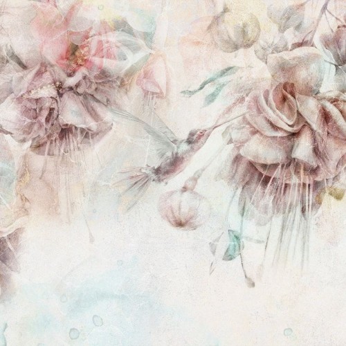 wallpaper for girls flowers colibri