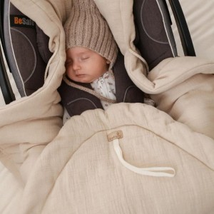 BABYLY - BABY CAR SEAT SWADDLE/ BLANKET SAND BEIGE