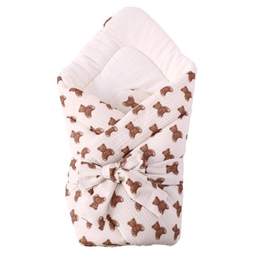 muslin baby horn with bears