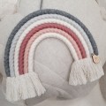 grey pink macrame rainbow