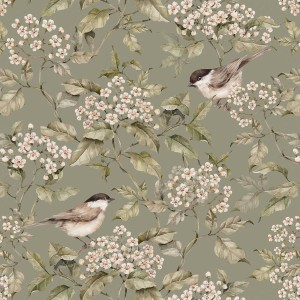 DEKORNIK - WALLPAPER BIRDS AND GREEN SPRING
