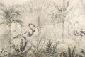 WALLPAPER EXOTIC FLAMINGO