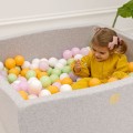 square dry pool with balls