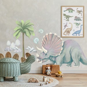 PASTELOWE LOVE - WALL STICKER DINOSAUR TRICERATOPS  XXL