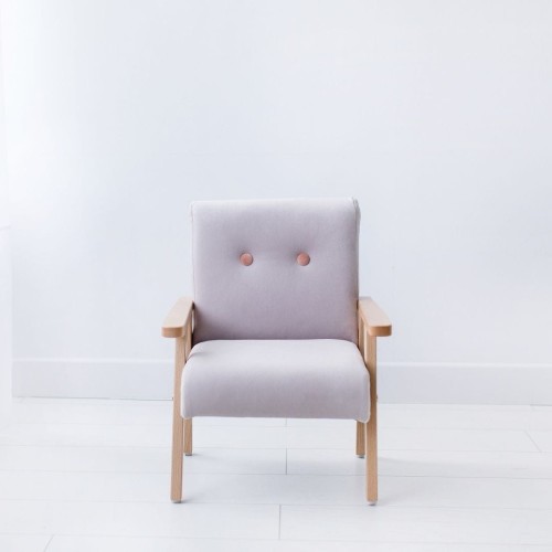 armchair for kids grey