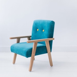 MODELINA HOME - ARMCHAIR FOR CHILDREN TURQUOISE VELOUR