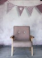 pink armchair for girls room