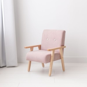 MODELINA HOME - ARMCHAIR FOR CHILDREN PINK VELOUR