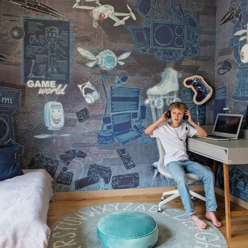 wallpaper gaming room boys