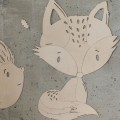 wooden fox on the wall
