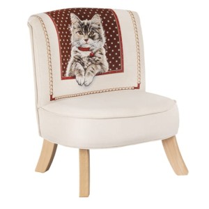 SOMEBUNNY - ARMCHAIR FOR CHILDREN JACQUARD CAT DOTS