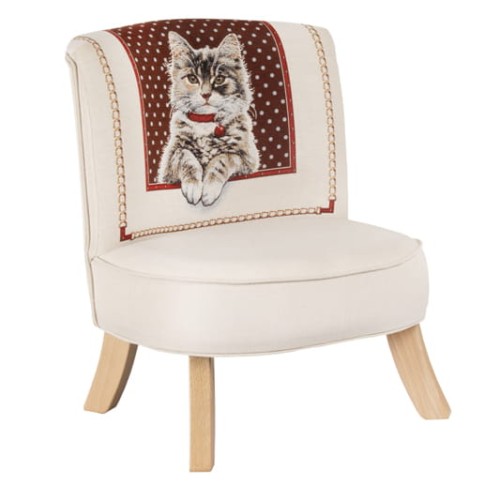 armchair for children with cat