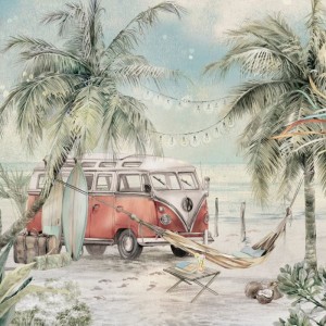 MALUMI - WALLPAPER SURF CAMP MINT