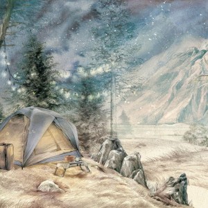 MALUMI - WALLPAPER MOUNTAIN CAMP NIGHT