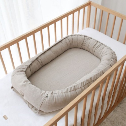 linen baby nest  beige