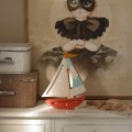 sailboat wooden lamp