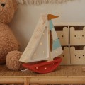 sailboat wooden lamp