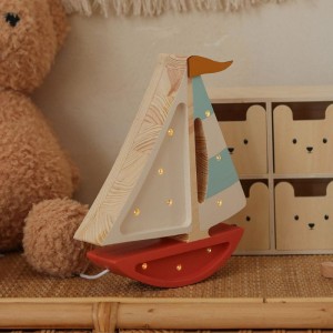 LITTLE LIGHTS - SAILBOAT MINI LAMP HARBOR CLAY