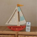 sailboat wooden lamp