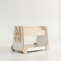 wooden shelf on wheels