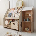 wooden shelf for books and toys