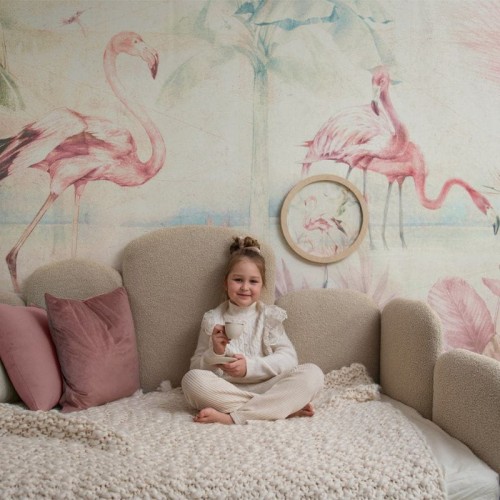 wallpaper flamingo bay intense