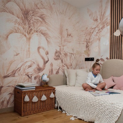 wallpaper exotic animals sepia