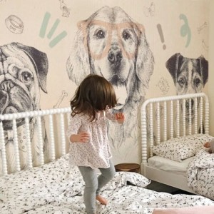 MALUMI - WALLPAPER DOGGIES BEIGE