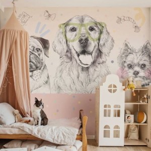 MALUMI - WALLPAPER DOGGIES RAINBOW